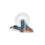 Колесо поворотное полипропилен SRCnb 63 160 мм с торозом (N)